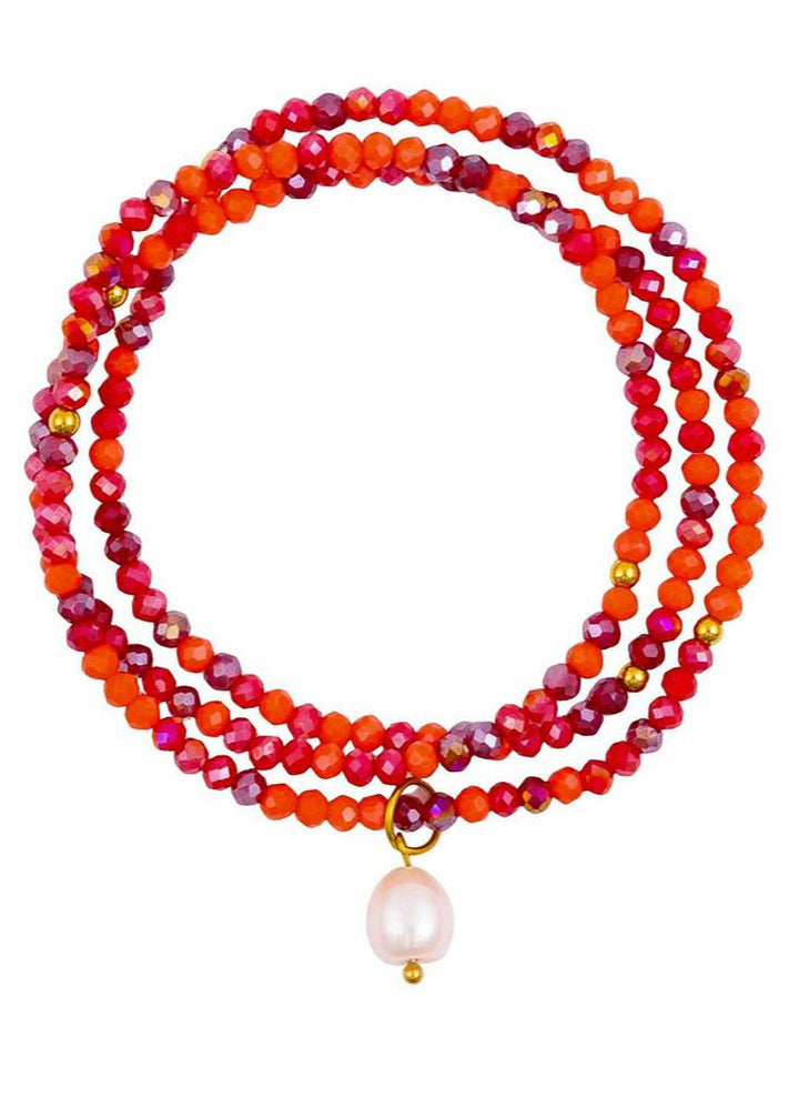 KiKi Crimson Flame Crystal Wrap Jewellery