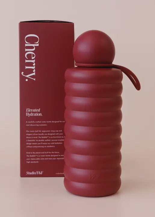 The Bubble Reusable Water Bottle 700ml - Cherry
