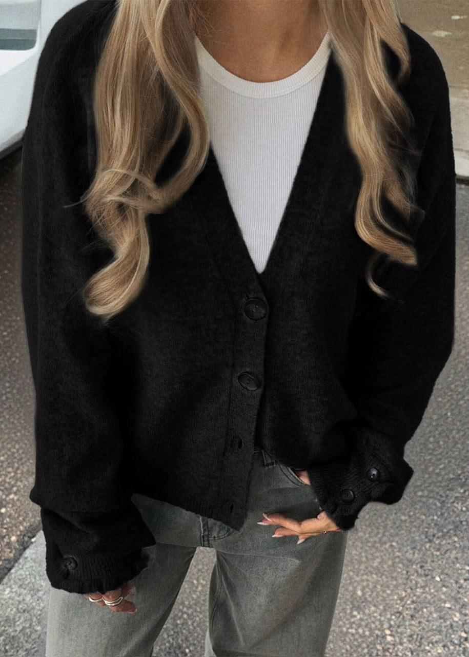 Zoe Button Cuff Detail Cardigan