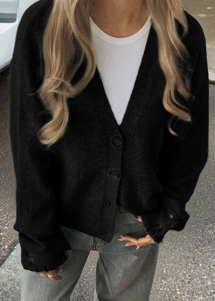 Zoe Button Cuff Detail Cardigan