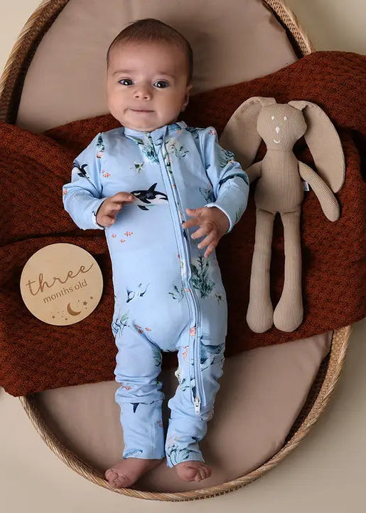 Blue Ocean Organic Snugglesuit Convertible Romper