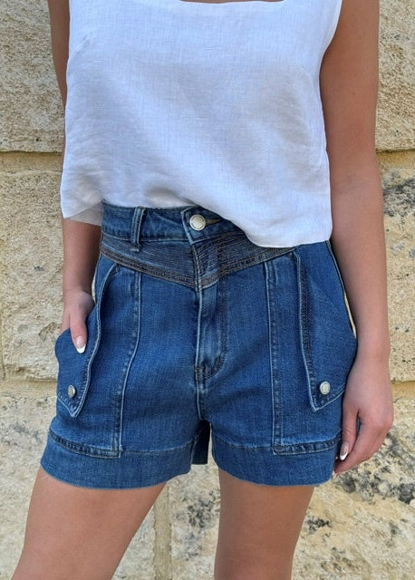 Country Denim Mykos Short  Dark Blue
