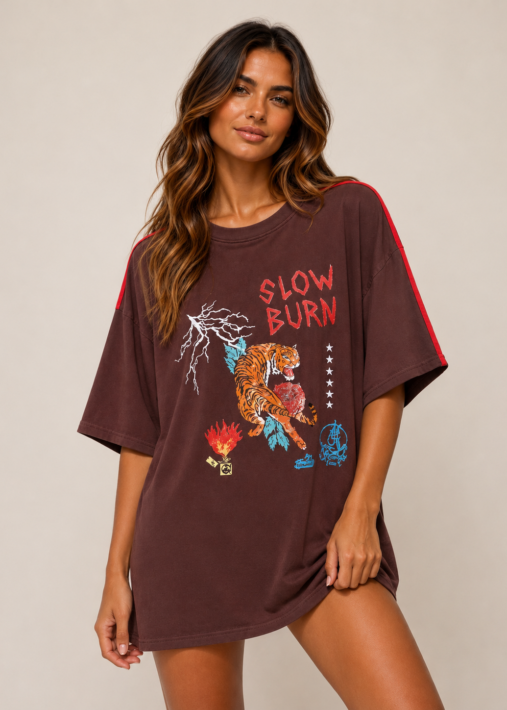 Slow Burn Tee Chocolate
