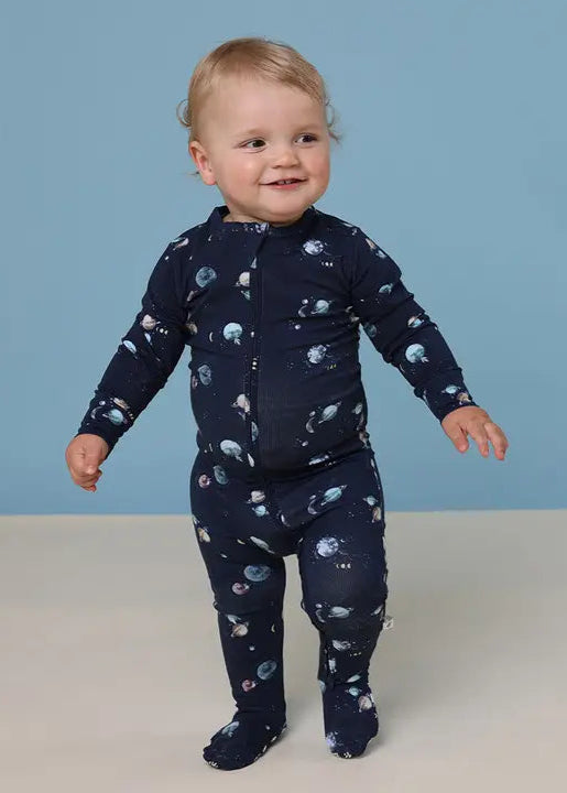 Milky Way Organic Snuggle Sleepsuit Zip Footie