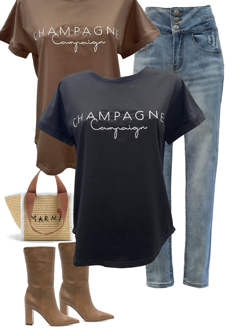 Champagne Campaign Tee Chocolate