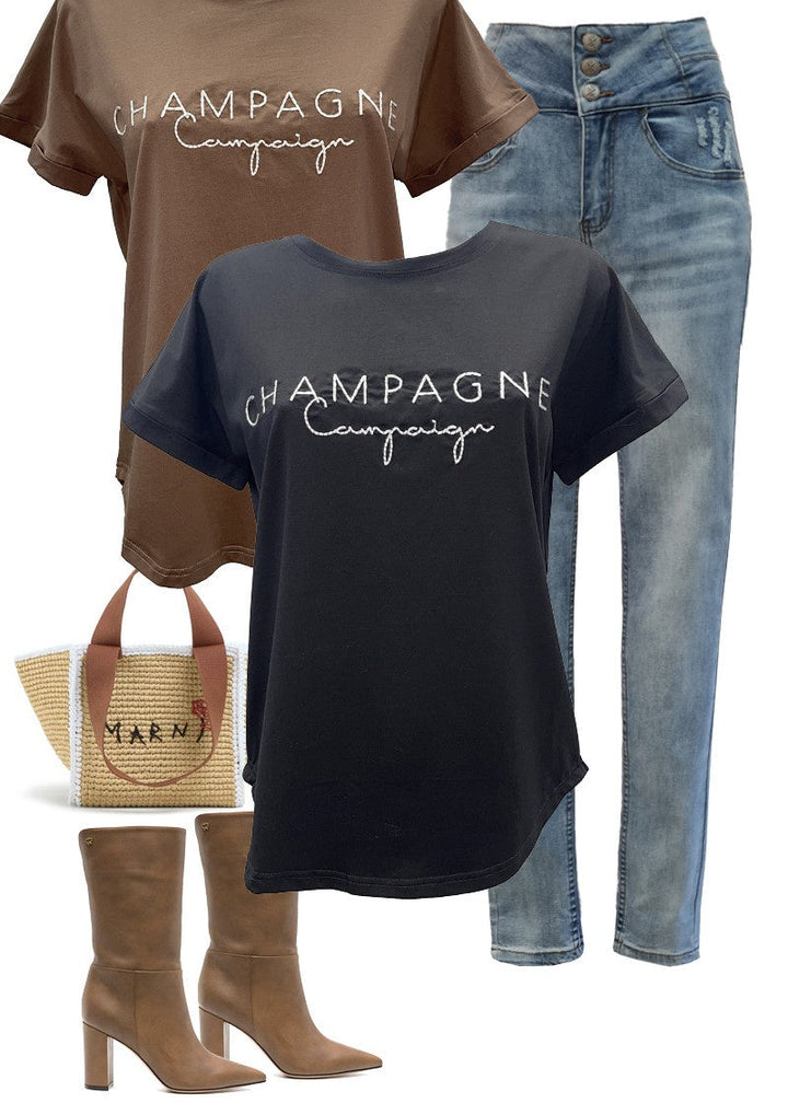 Champagne Campaign Tee Chocolate
