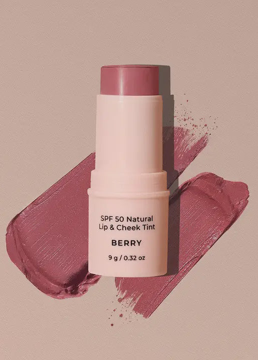 SPF 50 Natural Lip & Cheek Tint BERRY