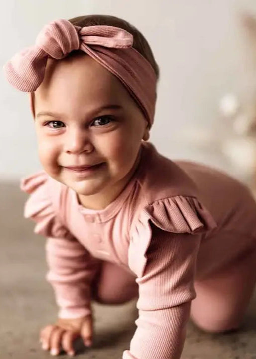 Rose Ribbed Organic Topknot