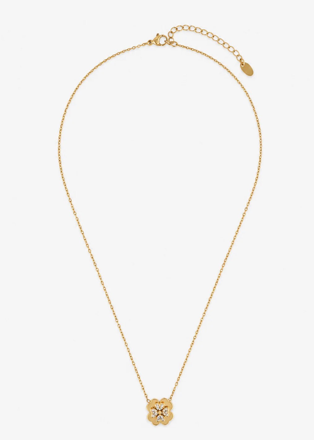 Lucky Clover 18k Gold Plated Necklace