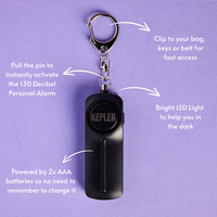 KEPLER Personal Alarm Black