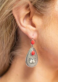 Faye Red Earrings