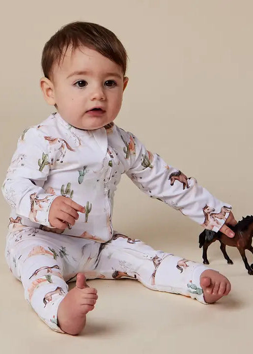 Wild Horses Organic Snugglesuit Convertible Romper