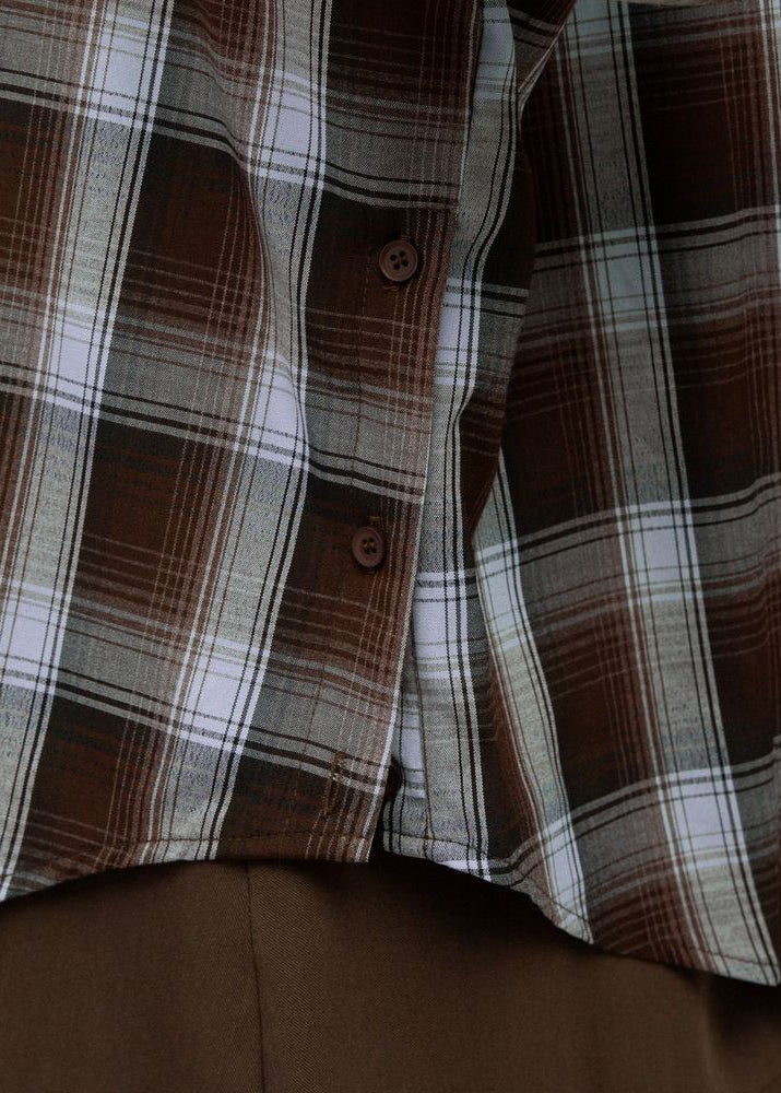 Sam Check Shirt Chocolate/Blue