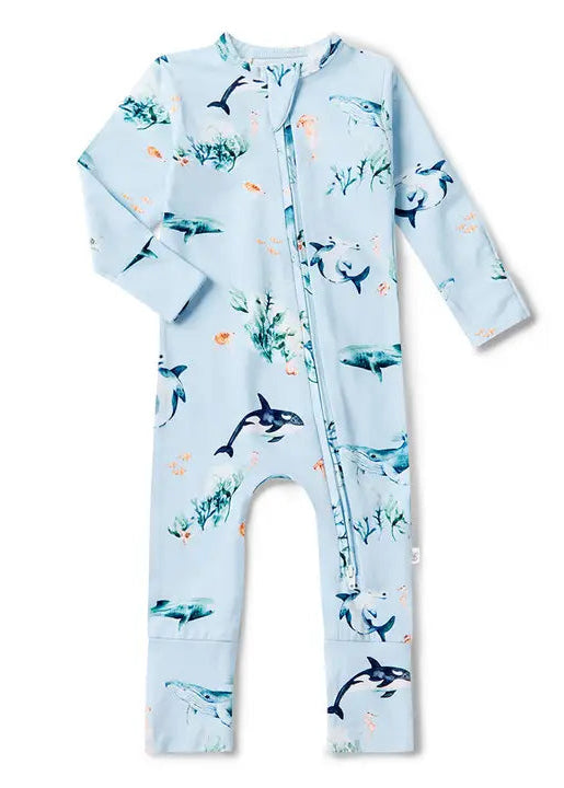 Blue Ocean Organic Snugglesuit Convertible Romper