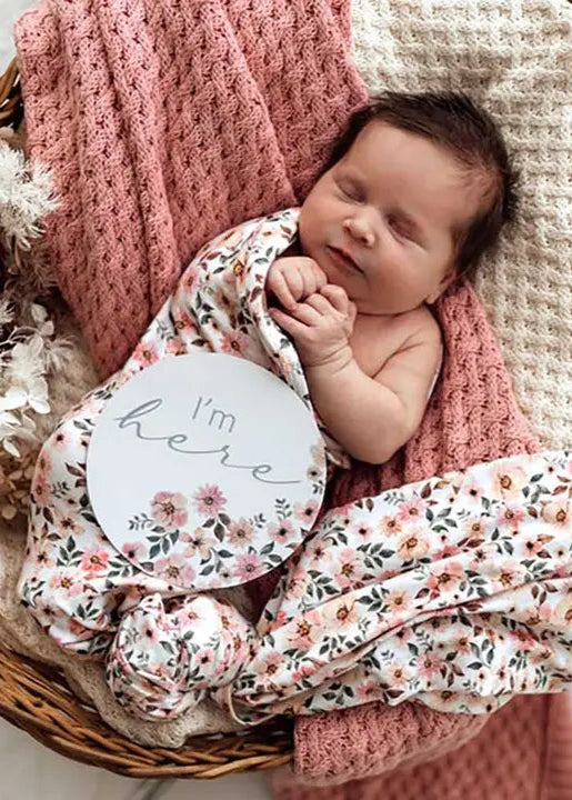Spring Floral & Hazelnut Reversible Milestone Cards