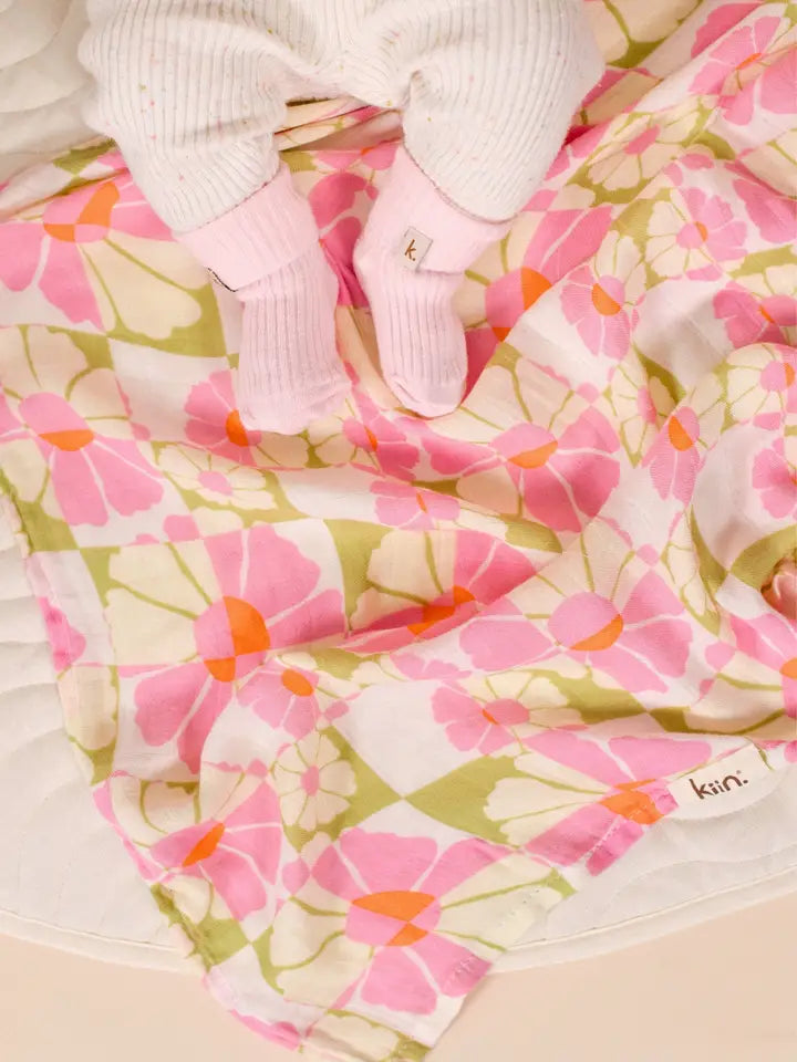 KiiN Organic Muslin Swaddle - Whimsy