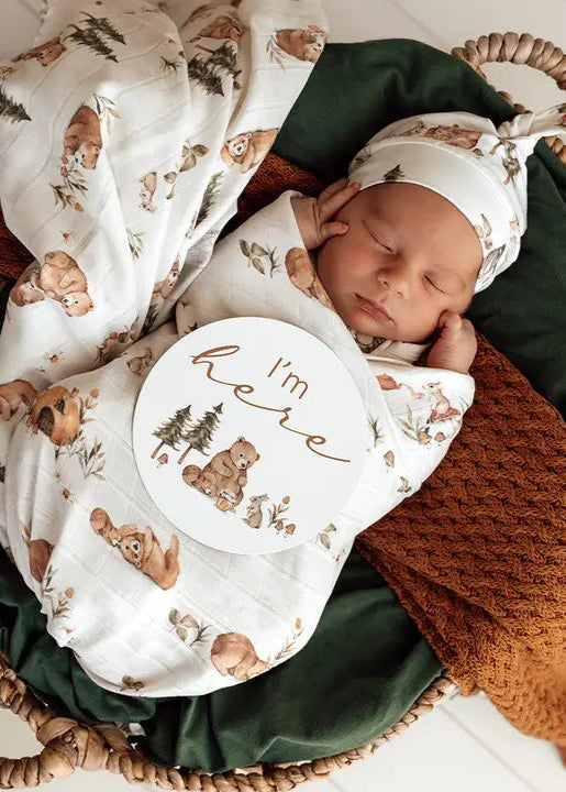 Bears Organic Muslin Wrap