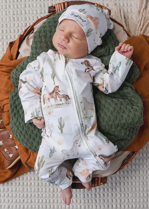Wild Horses Organic Snugglesuit Convertible Romper