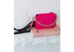 IGGY Quilted Chain Flap XBody Bag Pink
