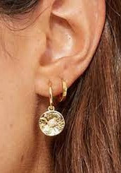 Millia Coin Gold Plated Earrings