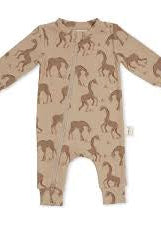 Kapow Kids Giraffe Rib Zip All in One