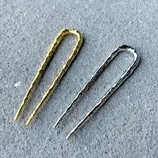 Louise Hammered French Pin in Silver