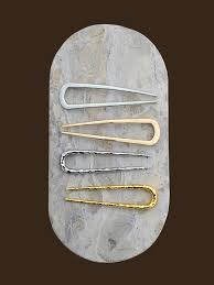 Louise Hammered French Pin in Silver