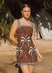 Tropical Mosaic Mini Dress