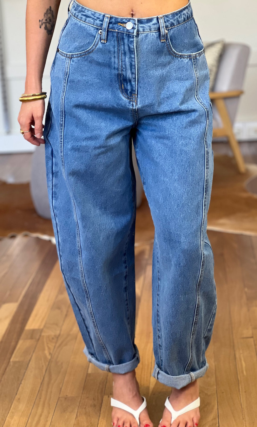 Paper Heart Barrel Leg Jeans