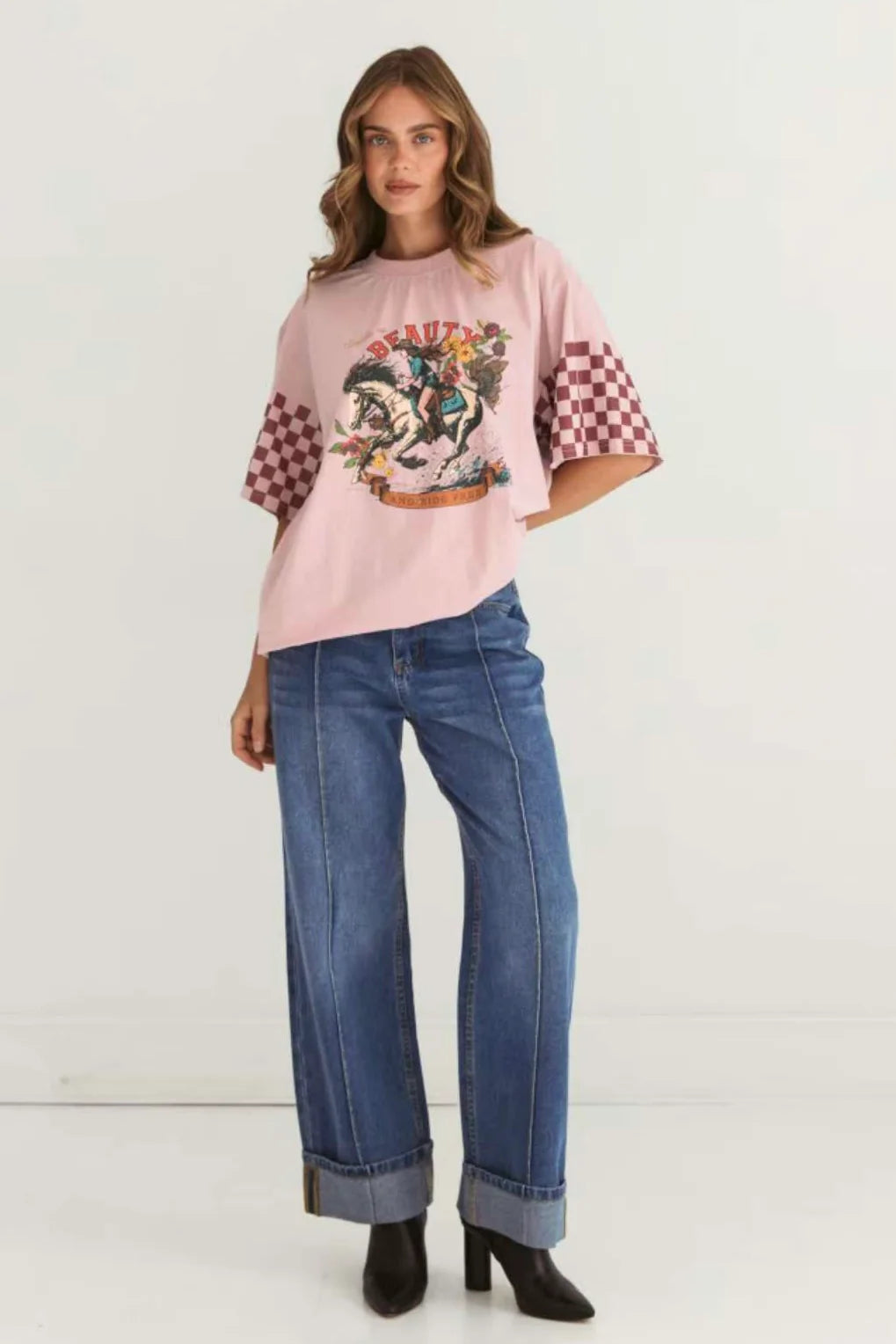 Paper Heart Saddle Up Beauty Tee Pink