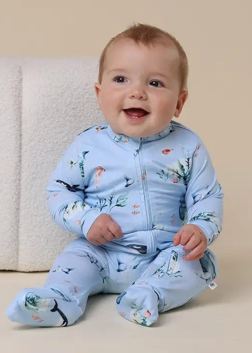 Blue Ocean Organic Snugglesuit Convertible Romper