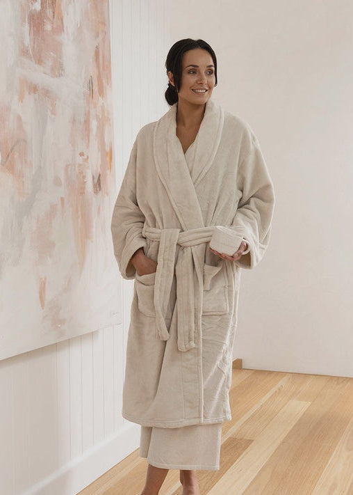 Microplush Bath Robe Stone