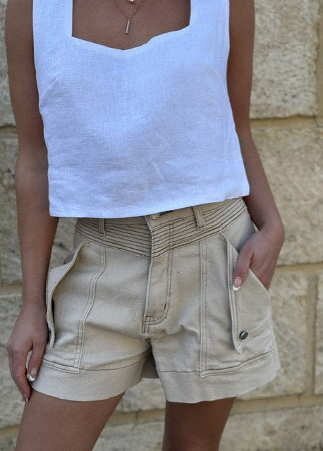 Country Denim Mykos Short Sand