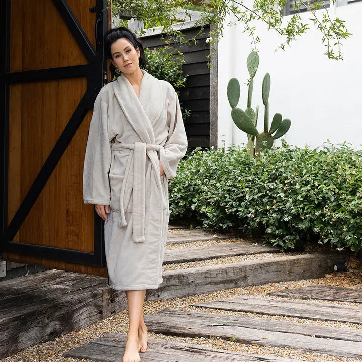 Microplush Bath Robe Stone