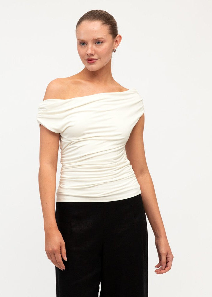 Jasmine Off the Shoulder Top Ivory