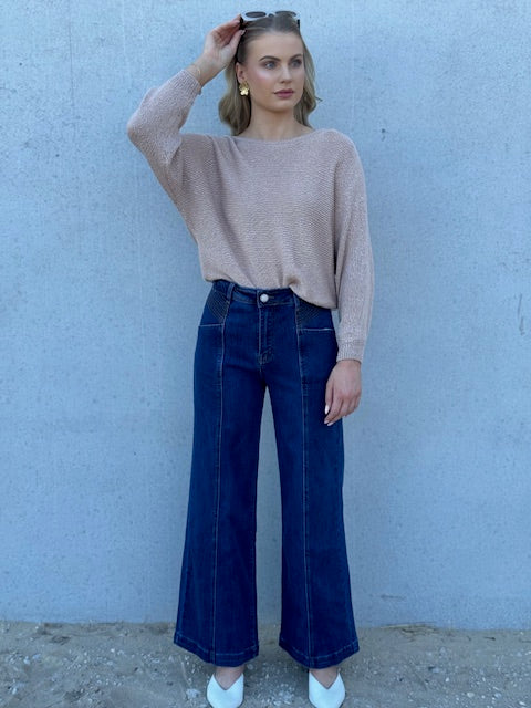 Tape Boat Knit Nude