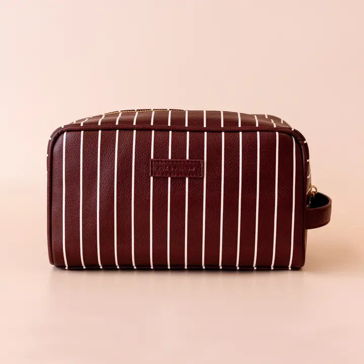 Merlot Pinstripe Wash Bag