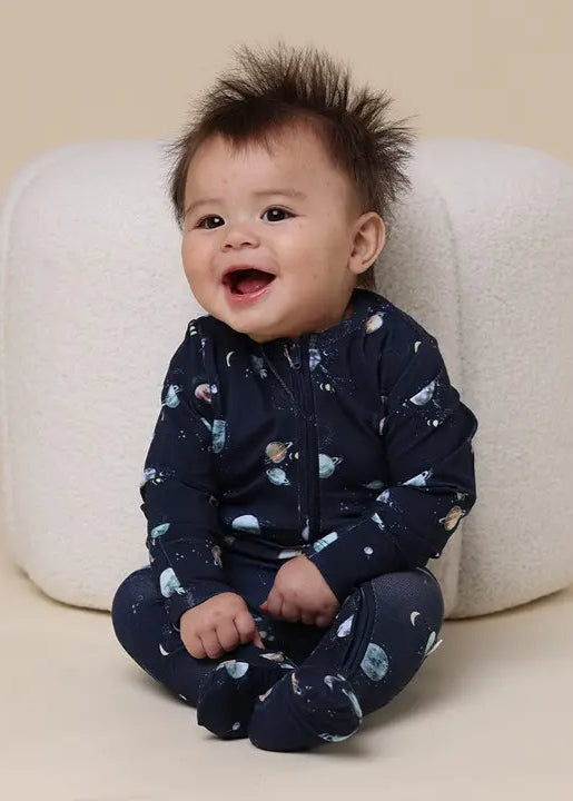 Milky Way Organic Snuggle Sleepsuit Zip Footie