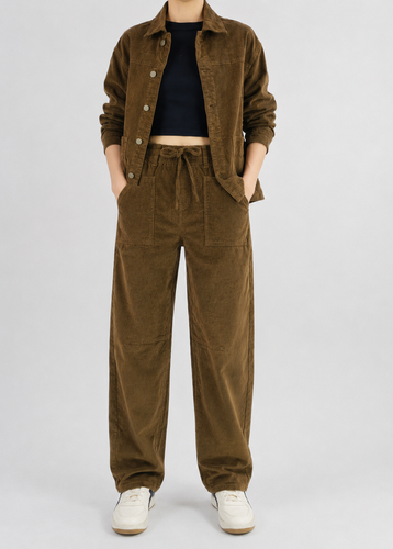 Roam Free Cord Jacket – Chocolate