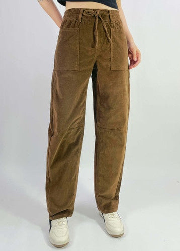 Roam Free Cord Stretch Barrel Jeans Warm Beige
