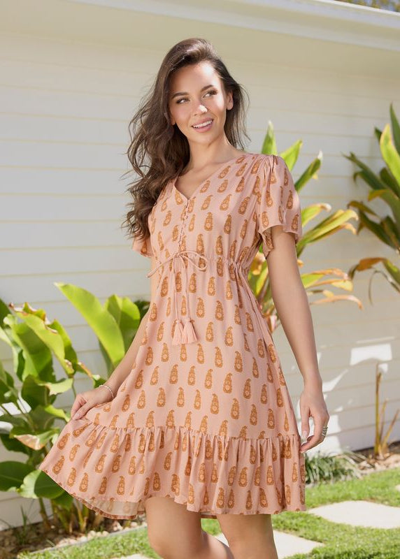 Frieda Mini Dress ROSEWOOD