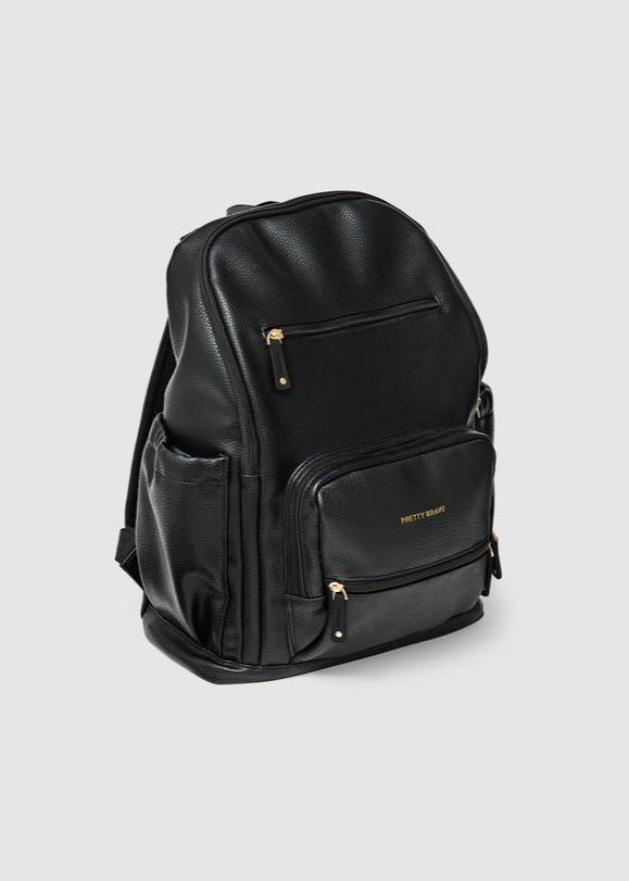 Chloe Backpack / Nappy Bag Black Pebble