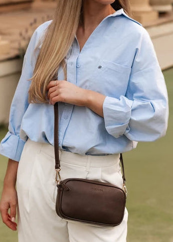 BIANCA Crossbody Bag - Chocolate