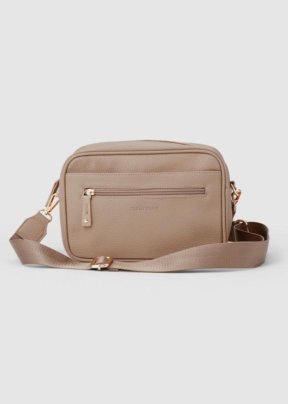 Harper Cross Body Baby Bag Natural Pebble