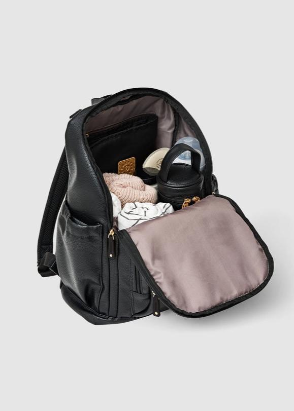 Chloe Backpack / Nappy Bag Black Pebble