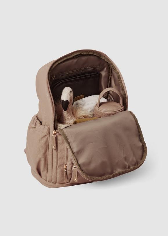 Chloe Backpack / Nappy Bag Natural Pebble