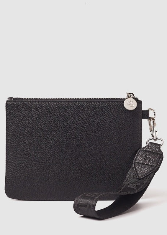 THE KING Webbing Wristlet Pouch  Black