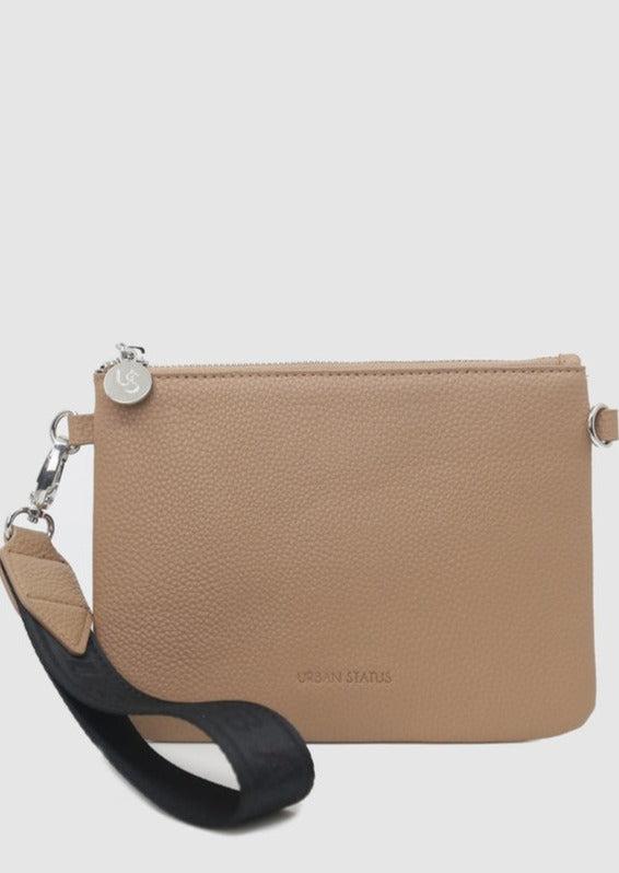 THE KING Webbing Wristlet Pouch Nude