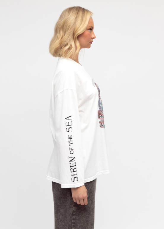 Siren of the Sea L/S Tee White