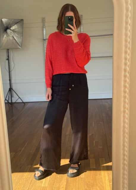 Tape Boat Knit Red